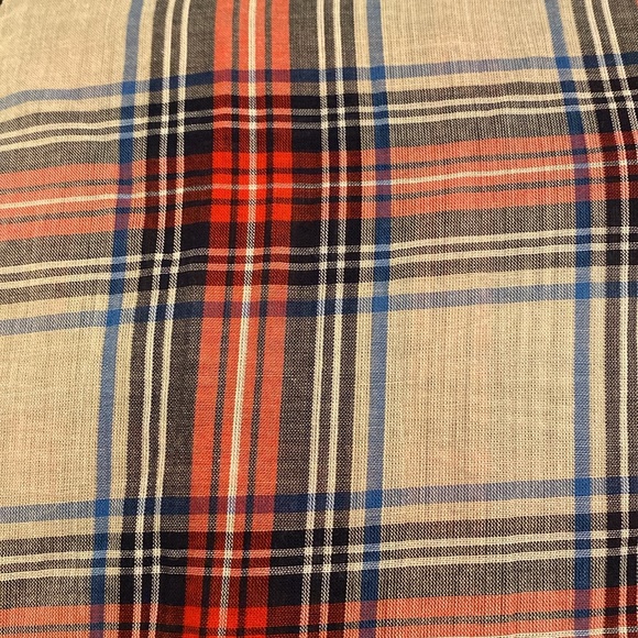NWT Zara Red and Blue Plaid Hi Low Button Top Shirt - Picture 11 of 11